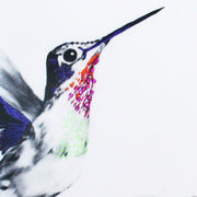 Hand Embroidered Hummingbird Artwork close up